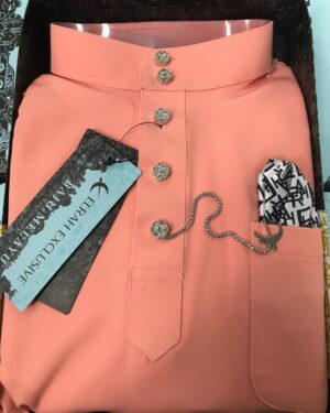 Baju Melayu Peach