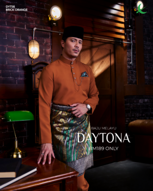 Baju Melayu Daytona (Brick Orange)